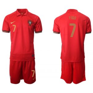 68617258cfb34_1 Portugal #7 Figo Home Kid Soccer Country Jersey