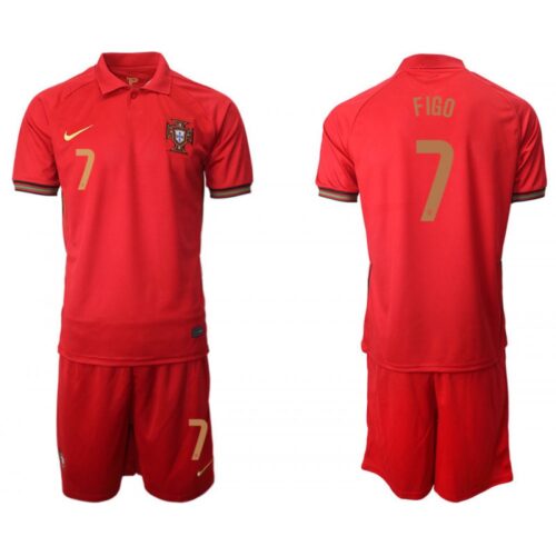 68617258cfb34_1 Portugal #7 Figo Home Kid Soccer Country Jersey