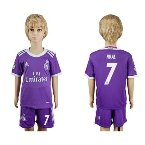 686172610bd98_1 Real Madrid #7 Rual Away Kid Soccer Club Jersey