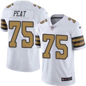 6861728f819a1_1 Saints #75 Andrus Peat White Youth Stitched NFL Limited Rush Jersey