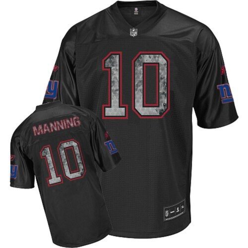 686172a494c35_1 Sideline Black United Giants #10 Eli Manning Black Stitched Youth NFL Jersey