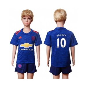 686172d2f28fc_1 Manchester United #10 Rooney Away Kid Soccer Club Jersey