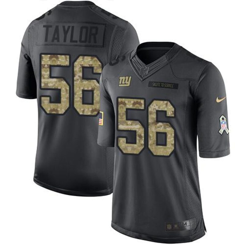 686172dd0aa9b_1 Giants #56 Lawrence Taylor Black Youth Stitched NFL Limited 2016 Salute to Service Jersey