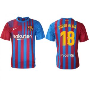 686172e74839d_1 Men's Barcelona #18 Jordi Alba 2021/22 Home Soccer Jersey