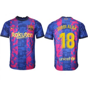 686172ecf2da8_1 Men's Barcelona #18 Jordi Alba 2021/22 training suit version Soccer Jersey