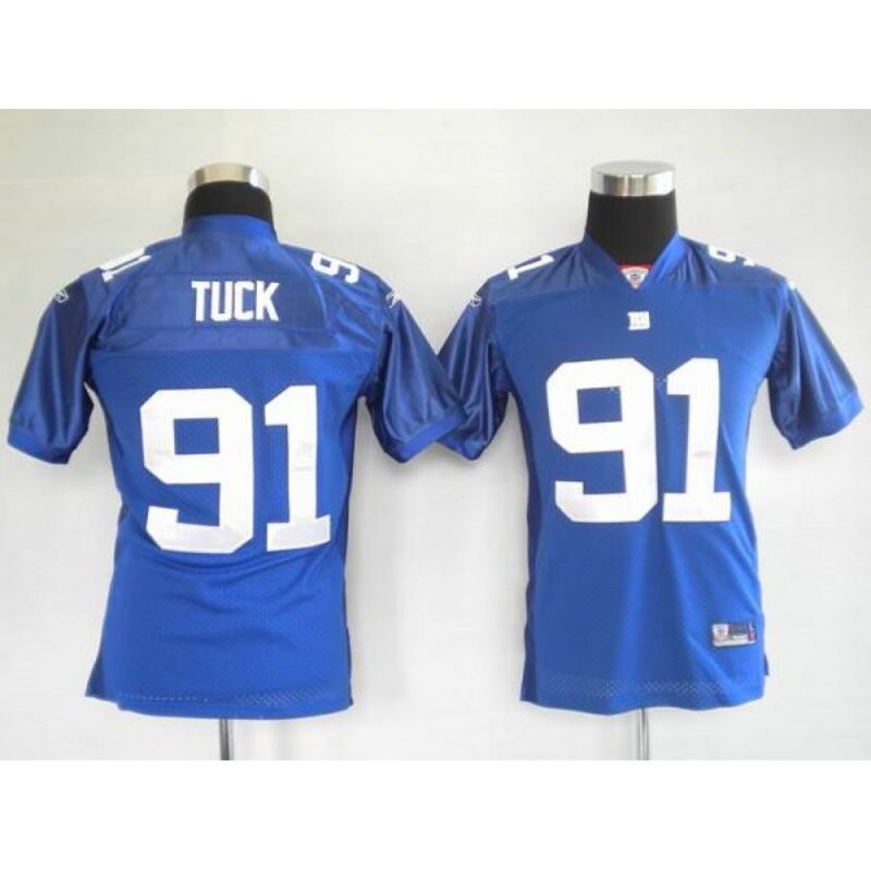 686172fd6947b_1 Giants #91 Justin Tuck Blue Stitched Youth NFL Jersey
