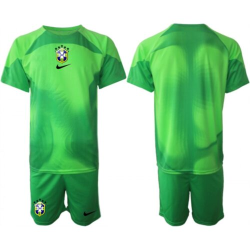 6861731e25391_1 Men's Brazil Green Goalkeeper 2022 FIFA World Cup Soccer Jersey Suit