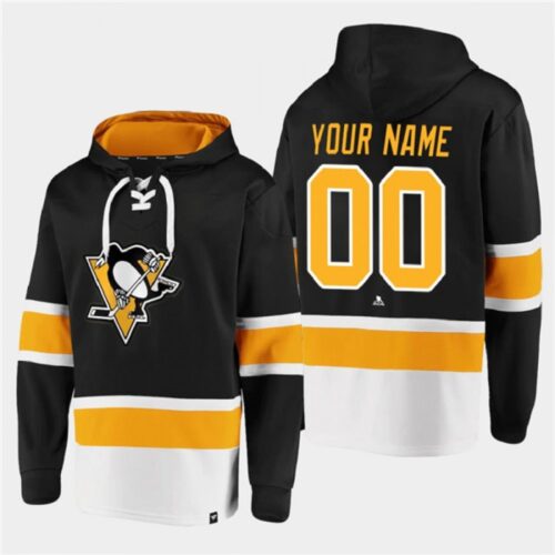 686173291fafd_1 Men's Pittsburgh Penguins Active Player Custom Black All Stitched Sweatshirt Hoodie