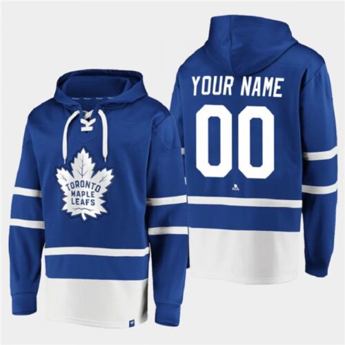 6861732e4d40e_1 Men's Toronto Maple Leafs Active Player Custom Blue All Stitched Sweatshirt Hoodie