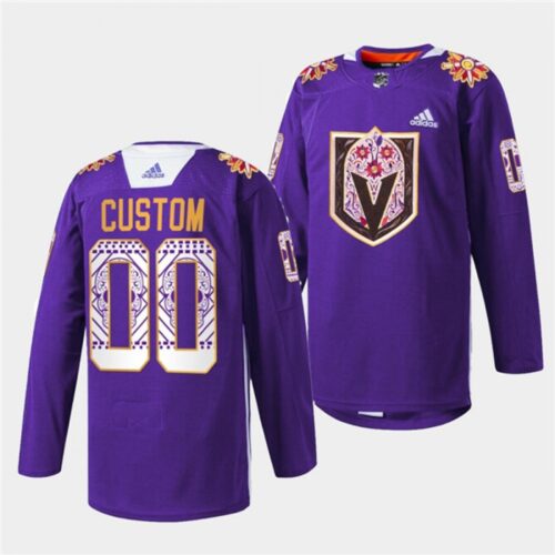 6861735f41739_1 Men's Vegas Golden Knights Custom Purple Hispanic Heritage Warmup Stitched Jersey
