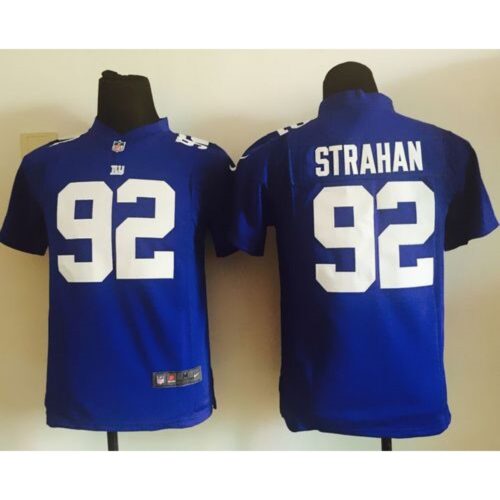 6861737acd7f4_1 Giants #92 Michael Strahan Royal Blue Team Color Youth Stitched NFL Elite Jersey