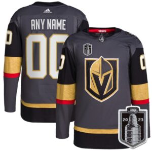 6861737e59002_1 Men's Vegas Golden Knights Active Player Custom Grey 2023 Stanley Cup Final Stitched Jersey