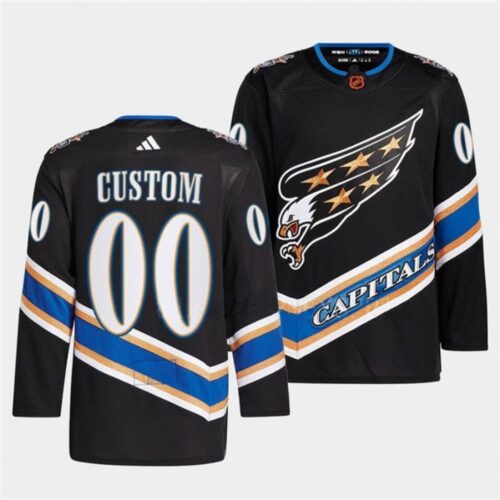 686173ccb1eee_1 Men's Washington Capitals Custom Black 2022-23 Reverse Retro Stitched Jersey
