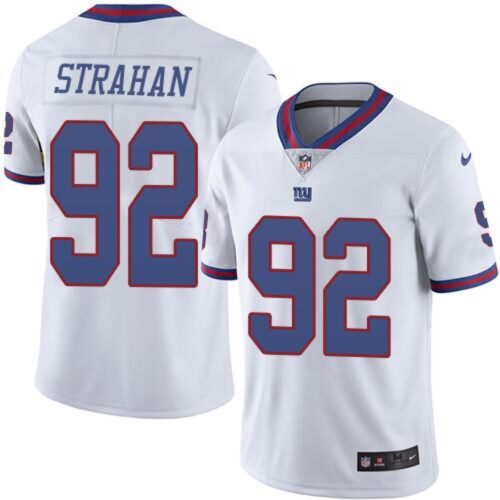 686173d1059e2_1 Giants #92 Michael Strahan White Youth Stitched NFL Limited Rush Jersey