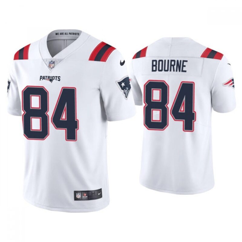 686173f06b21d_1 Youth New England Patriots #84 Kendrick Bourne 2021 White Vapor Untouchable Limited Stitched Jersey
