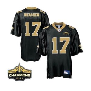 6861741343851_1 Saints #17 Robert Meachem Black Super Bowl XLIV 44 Champions Stitched Youth NFL Jersey