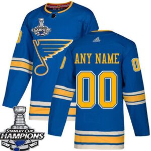 686174147f568_1 Men's St.louis Blues Blue 2019 Stanley Cup Champions Custom Name Number Size Stitched NHL Jersey