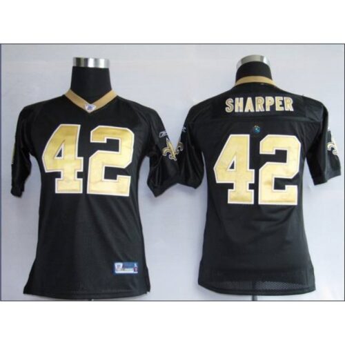 6861742a1b651_1 Saints #42 Darren Sharper Black Stitched Youth NFL Jersey