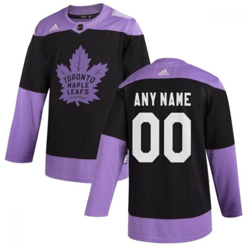 6861743316d58_1 Men's Toronto Maple Leafs adidas Black Hockey Fights Cancer Custom Practice NHL Stitched Jersey