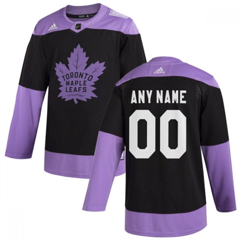 6861743316d58_1 Men's Toronto Maple Leafs adidas Black Hockey Fights Cancer Custom Practice NHL Stitched Jersey