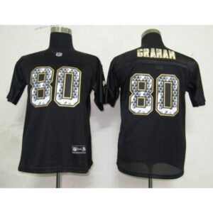 6861743e76816_1 Sideline Black United Saints #80 Jimmy Graham Black Stitched Youth NFL Jersey