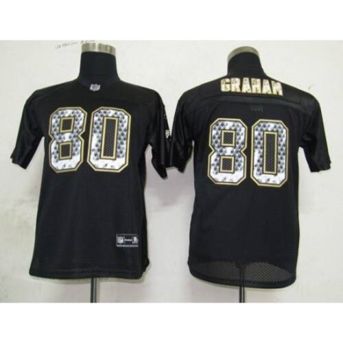 6861743e76816_1 Sideline Black United Saints #80 Jimmy Graham Black Stitched Youth NFL Jersey