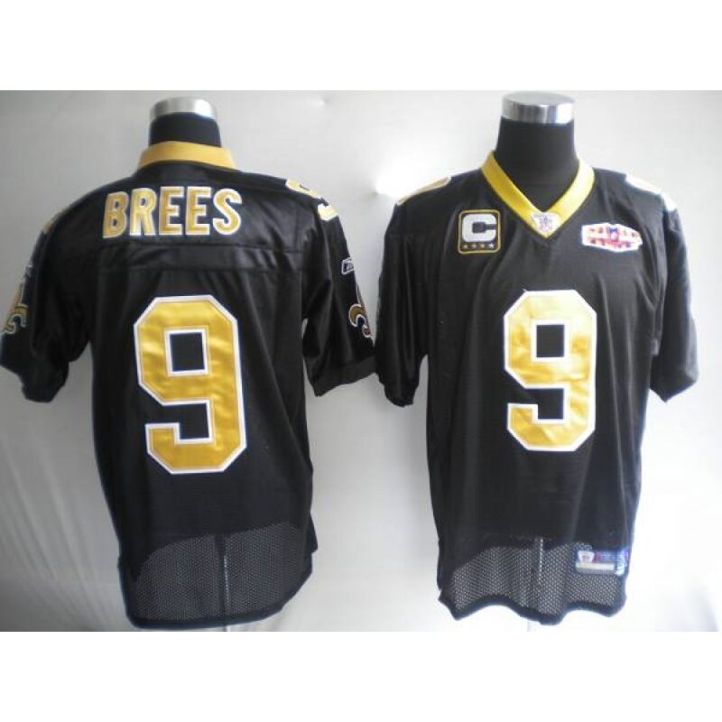 6861744ea631c_1 Saints #9 Drew Brees Black With Super Bowl Patch Stitched Youth NFL Jersey