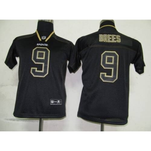 686174515dec8_1 Saints #9 Drew Brees Lights Out Black Stitched Youth NFL Jersey