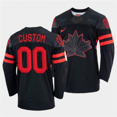 6861747fe53c6_1 Men's Canada Hockey Custom 2022 Beijing Winter Olympic Black Stitched Jersey