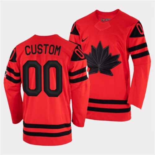 6861748537e7b_1 Men's Canada Hockey Custom 2022 Beijing Winter Olympic Red Stitched Jersey