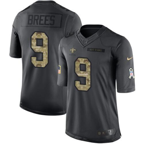 68617486c11d6_1 Saints #9 Drew Brees Black Youth Stitched NFL Limited 2016 Salute to Service Jersey