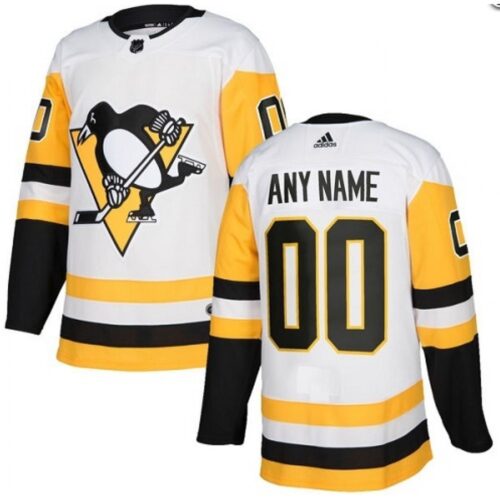 686174bbbee32_1 Men's Pittsburgh Penguins White Custom Name Number Size NHL Stitched Jersey