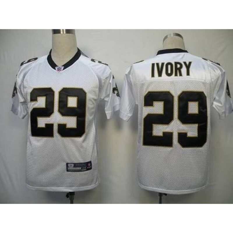 686174e89b7af_1 Saints #29 Chris Ivory White Stitched Youth NFL Jersey