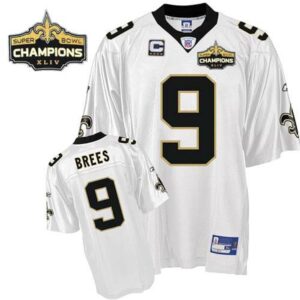 686174f6a86b7_1 Saints #9 Drew Brees White Super Bowl XLIV 44 Champions Stitched Youth NFL Jersey