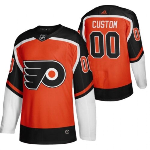 686174ffac849_1 Men's Philadelphia Flyers Orange Custom Name Number Size 2021 Reverse Retro Stitched Jersey