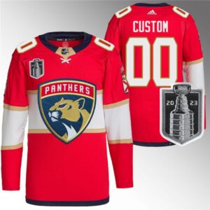 6861756eb732e_1 Men's Florida Panthers Custom Red 2023 Stanley Cup Final Stitched Jersey