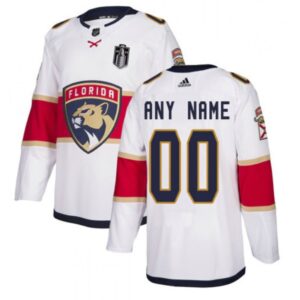 6861757919810_1 Men's Florida Panthers Active Player Custom White 2023 Stanley Cup Final Stitched Jersey