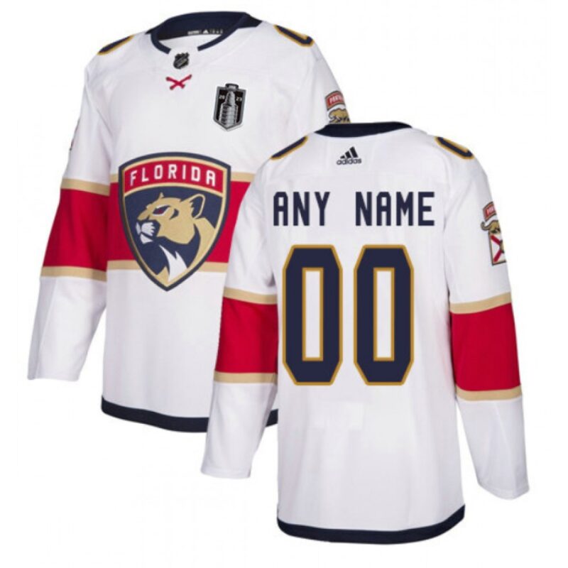 6861757919810_1 Men's Florida Panthers Active Player Custom White 2023 Stanley Cup Final Stitched Jersey