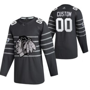6861761656b79_1 Men's Chicago Blackhawks 2020 Grey All Star Custom Name Number Size NHL Stitched Jersey