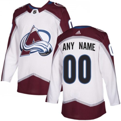 68617640a87d6_1 Men's Colorado Avalanche White Custom Name Number Size NHL Stitched Jersey
