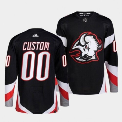 686176559407c_1 Men's Buffalo Sabres Custom 2022-23 Black Stitched Jersey