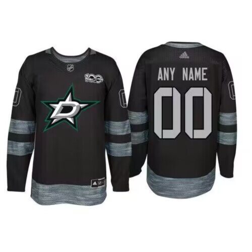 6861766f9c1aa_1 Men's Dallas Stars Custom Black 1917-2017 100th Anniversary Stitched Jersey