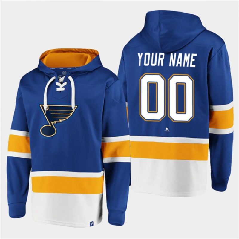 68617674bb5d3_1 Men's St. Louis Blues Active Player Custom Blue Ageless Must-Have Lace-Up Pullover Hoodie