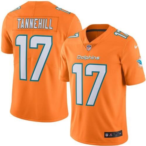 6861767ab4262_1 Dolphins #17 Ryan Tannehill Orange Youth Stitched NFL Limited Rush Jersey