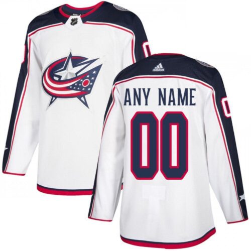 6861767cd7e7f_1 Men's Columbus Blue Jackets White Custom Name Number Size NHL Stitched Jersey
