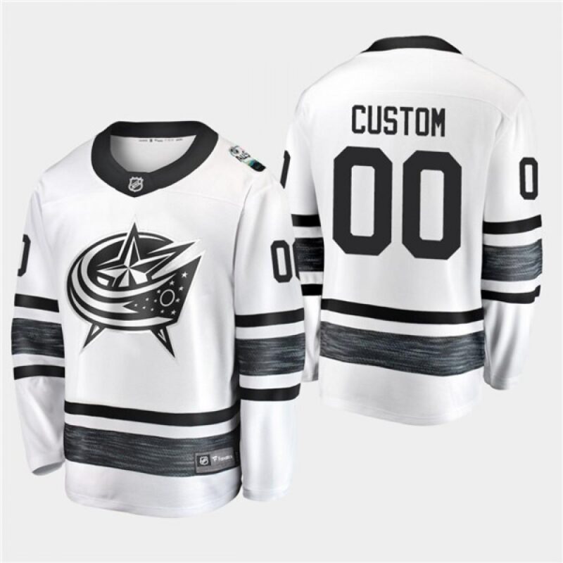68617684a1273_1 Men's Columbus Blue Jackets Custom 2019 NHL All Star White Stitched Jersey