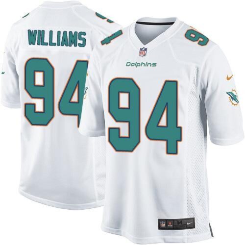 6861768b74d8b_1 Dolphins #94 Mario Williams White Youth Stitched NFL Elite Jersey