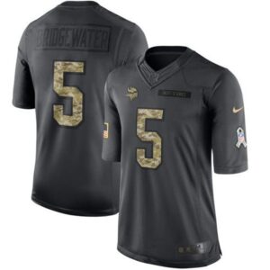 686176a187fdb_1 Vikings #5 Teddy Bridgewater Black Youth Stitched NFL Limited 2016 Salute To Service Jersey