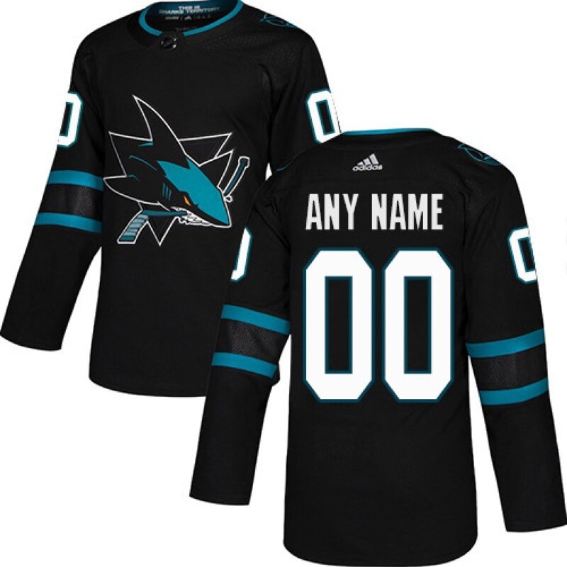 686176cc28556_1 Youth San Jose Sharks Black Custom Name Number Size NHL Stitched Jersey