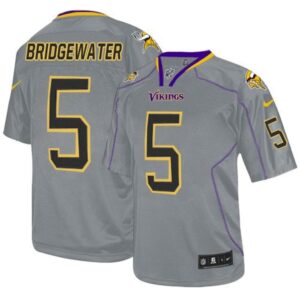 686176e7061a2_1 Vikings #5 Teddy Bridgewater Lights Out Grey Youth Stitched NFL Elite Jersey